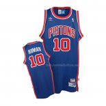 Maillot Detroit Pistons Dennis Rodman NO 10 Retro Bleu