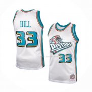 Maillot Detroit Pistons Grant Hill NO 33 Retro Blanc