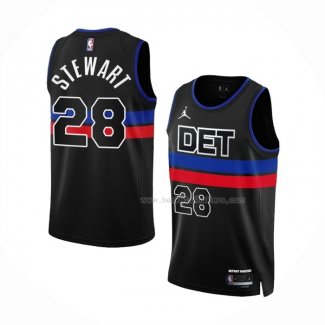 Maillot Detroit Pistons Isaiah Stewart NO 28 Statement 2022-23 Noir