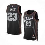 Maillot Detroit Pistons Jaden Ivey NO 23 Ville 2023-24 Noir