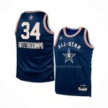 Maillot Enfant All Star 2024 Milwaukee Bucks Giannis Antetokounmpo NO 34 Bleu