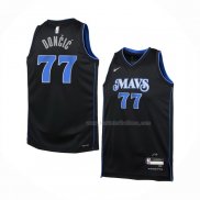 Maillot Enfant Dallas Mavericks Luka Doncic NO 77 Ville 2023-24 Bleu