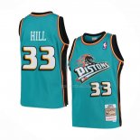 Maillot Enfant Detroit Pistons Grant Hill NO 33 Mitchell & Ness 1998-99 Hardwood Classics Vert