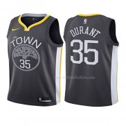 Maillot Enfant Golden State Warriors Kevin Durant NO 35 Statement 2017-18 Gris