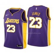 Maillot Enfant Los Angeles Lakers LeBron James NO 23 Statement 2018 Volet