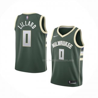 Maillot Enfant Milwaukee Bucks Damian Lillard NO 0 Icon Vert