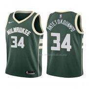 Maillot Enfant Milwaukee Bucks Giannis Antetokounmpo NO 34 2017-18 Vert