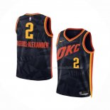 Maillot Enfant Oklahoma City Thunder Shai-gilgeous Alexander NO 2 Ville 2023-24 Noir