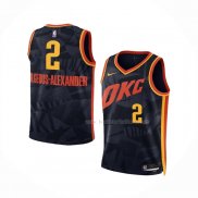 Maillot Enfant Oklahoma City Thunder Shai-gilgeous Alexander NO 2 Ville 2023-24 Noir