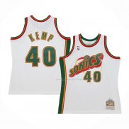 Maillot Enfant Seattle Supersonics Shawn Kemp NO 40 Historic Retro Blanc