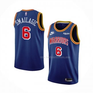 Maillot Golden State Warriors Alen Smailagic NO 6 75th Anniversary Bleu