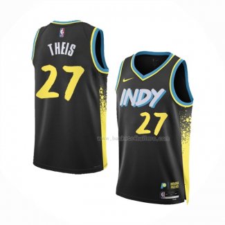 Maillot Indiana Pacers Daniel Theis NO 27 Ville 2023-24 Noir