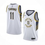 Maillot Indiana Pacers Domantas Sabonis NO 11 Association Blanc