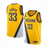 Maillot Indiana Pacers Myles Turner NO 33 Statement Edition Jaune