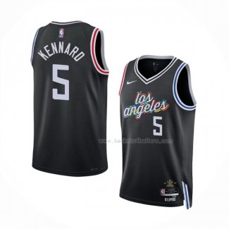 Maillot Los Angeles Clippers Luke Kennard NO 5 Ville 2022-23 Noir