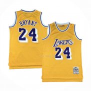 Maillot Los Angeles Lakers Kobe Bryant NO 24 Mitchell & Ness 2007-08 Jaune