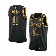 Maillot Los Angeles Lakers Malik Monk NO 11 Mamba 2021-22 Noir