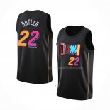 Maillot Miami Heat Jimmy Butler NO 22 Ville 2021-22 Noir