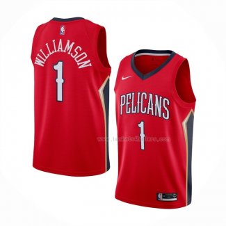 Maillot New Orleans Pelicans Zion Williamson NO 1 Statement 2019-20 Rouge