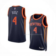 Maillot New York Knicks Derrick Rose NO 4 Statement 2022-23 Noir