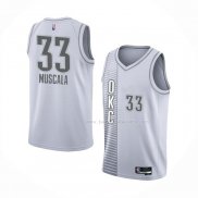 Maillot Oklahoma City Thunder Mike Muscala NO 33 Ville 2021-22 Blanc