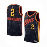 Maillot Oklahoma City Thunder Shai-gilgeous Alexander NO 2 Ville 2023-24 Noir