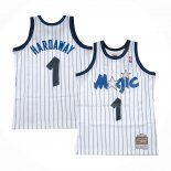 Maillot Orlando Magic Penny Hardaway NO 1 Hardwood Classics Throwback Blanc