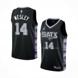 Maillot San Antonio Spurs Blake Wesley NO 14 Statement 2022-23 Noir