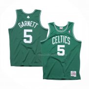 Maillot Boston Celtics Kevin Garnett NO 5 Hardwood Classics Throwback Vert