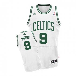 Maillot Boston Celtics Rajon Rondo NO 9 Blanc