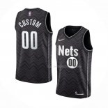 Maillot Brooklyn Nets Personnalise Earned 2020-21 Noir