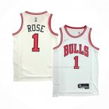 Maillot Chicago Bulls Derrick Rose NO 1 Association 2021 Blanc