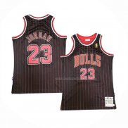 Maillot Chicago Bulls Michael Jordan NO 23 Mitchell & Ness Noir