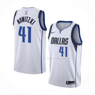 Maillot Dallas Mavericks Dirk Nowitzki NO 41 Icon Blanc