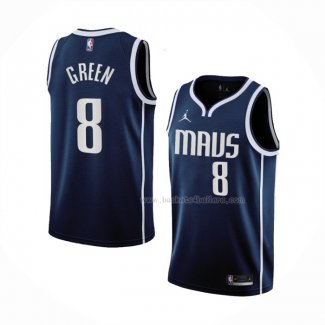 Maillot Dallas Mavericks Josh Green NO 8 Statement 2022-23 Bleu