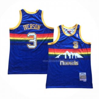 Maillot Denver Nuggets Allen Iverson NO 3 Hardwood Classics 2006-07 Bleu