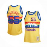 Maillot Denver Nuggets Dikembe Mutombo NO 55 Mitchell & Ness 1991-92 Jaune