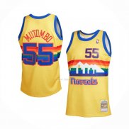 Maillot Denver Nuggets Dikembe Mutombo NO 55 Mitchell & Ness 1991-92 Jaune