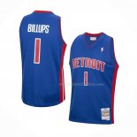 Maillot Detroit Pistons Chauncey Billups NO 1 Mitchell & Ness 2003-04 Bleu