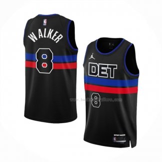 Maillot Detroit Pistons Kemba Walker NO 8 Statement 2022-23 Noir