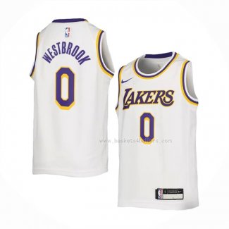 Maillot Enfant Los Angeles Lakers Russell Westbrook NO 0 Association 2022-23 Blanc