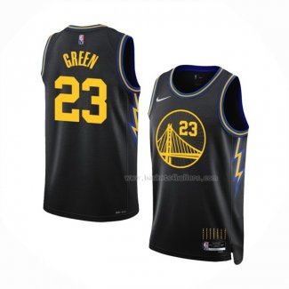 Maillot Golden State Warriors Draymond Green NO 23 Ville 2021-22 Noir