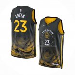 Maillot Golden State Warriors Draymond Green NO 23 Ville 2022-23 Noir