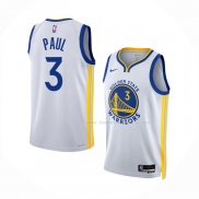 Maillot Golden State Warriors Jordan Poole NO 3 Association 2022-23 Blanc