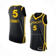 Maillot Golden State Warriors Kevon Looney NO 5 Ville Authentique 2023-24 Noir