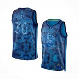 Maillot Golden State Warriors Stephen Curry NO 30 Select Series 2023 Bleu