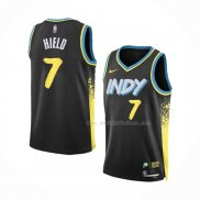 Maillot Indiana Pacers Buddy Hield NO 7 Ville 2023-24 Noir