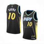 Maillot Indiana Pacers Kendall Brown NO 10 Ville 2023-24 Noir