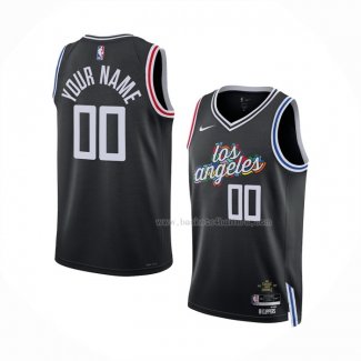 Maillot Los Angeles Clippers Personnalise Ville 2022-23 Noir