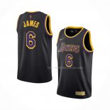 Maillot Los Angeles Lakers LeBron James NO 6 Earned 2021-22 Noir